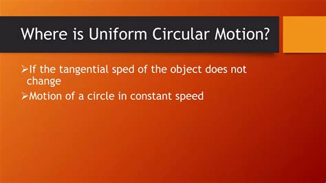 Uniform Circular Motion Ppt