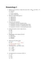 Hematology Quiz Test Your Knowledge On Blood Components Course Hero