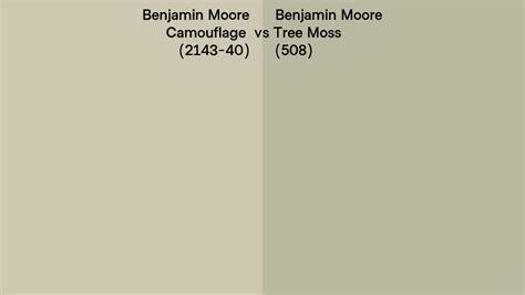 Benjamin Moore Camouflage Vs Tree Moss Side By Side Comparison