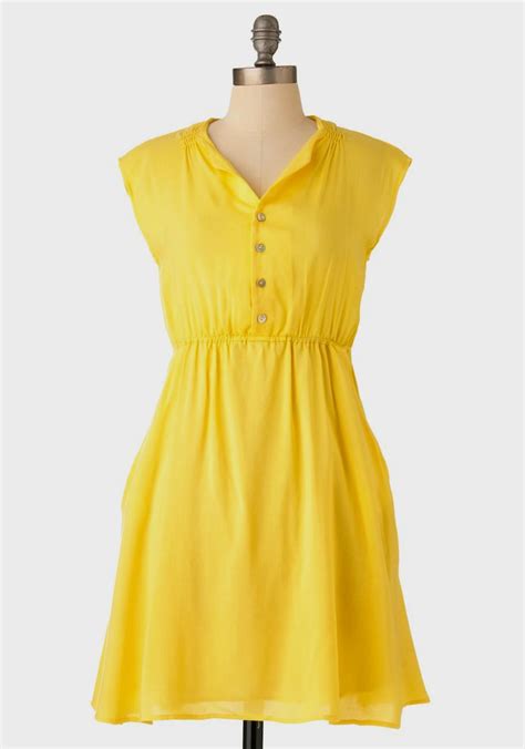 Casual yellow dress - phillysportstc.com