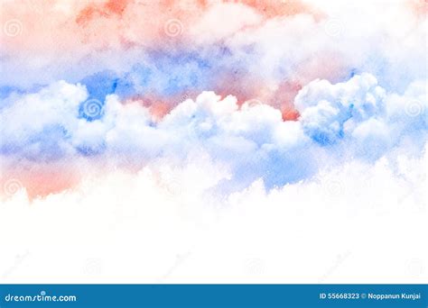 Illustration D Aquarelle De Nuage Illustration Stock Illustration Du