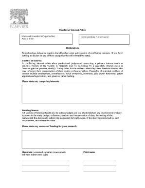 Declaration Of Interest Statement Fill Online Printable Fillable