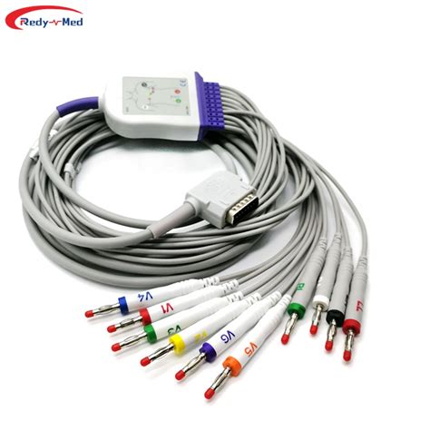 Compatible With Kenz One Piece Lead Lead Ekg Cable With Leadwire