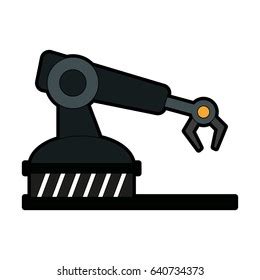 Assembly Line Industrial Machine Icon Image Stock Vector Royalty Free