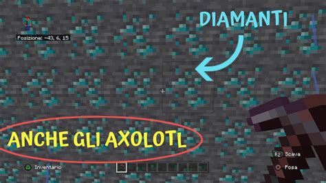 HO TROVATO L AXOLOTL BLU RARO E I DIAMANTI IN MINIERA MINECRAFT