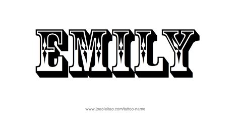 Emily Name Tattoo Designs