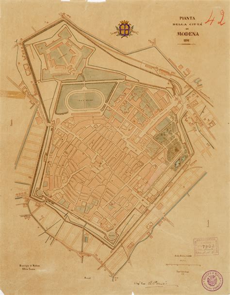 PIANTA DELLA CITTA DI MODENA