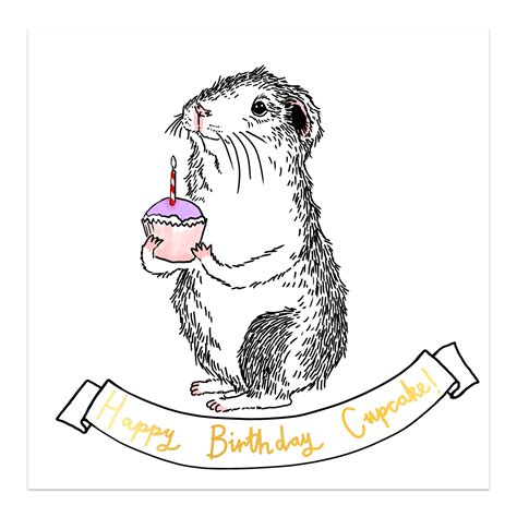 Birthday Card Happy Birthday Cupcake Jimbobart