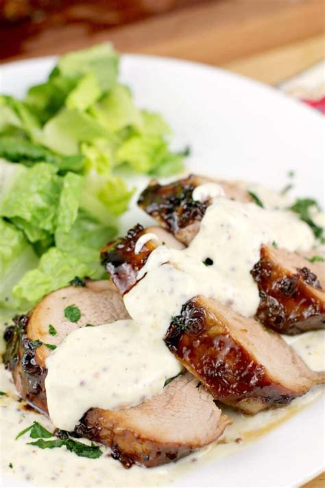 Bourbon Pork Medallions With Mustard Sauce · Ericas Recipes