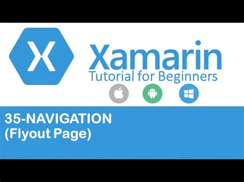 Xamarin Forms 35 Navigation Flyout Page YouTube