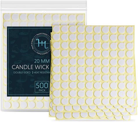 Amazon Hearth Harbor Candle Wick Stickers 500 Pieces Double