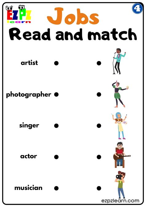 G Careers Read And Match Worksheet For Esl And K Students Pdf