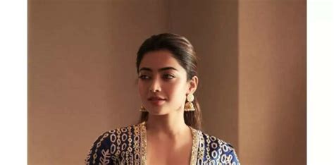 Rashmika Mandanna In A Navy Blue Lehenga By Manish Malhotra 2018