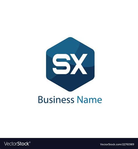 Initial Letter Sx Logo Template Design Royalty Free Vector