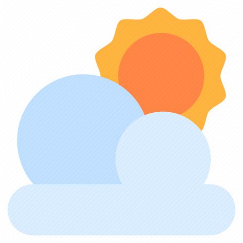 Cloudy Cloud Sun Sunny Weather Icon Download On Iconfinder