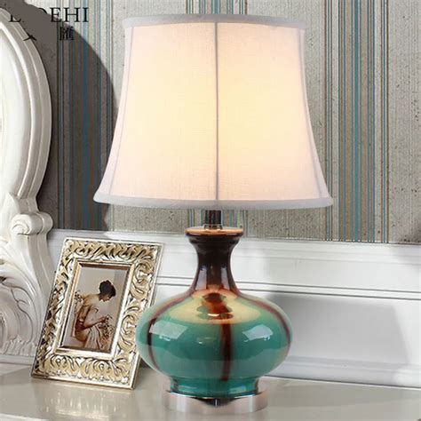 High End Classical Handmade Chinese Ceramic Fabric Led E Table Lamp