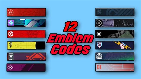 12 Free Emblem Codes For Destiny 2 YouTube