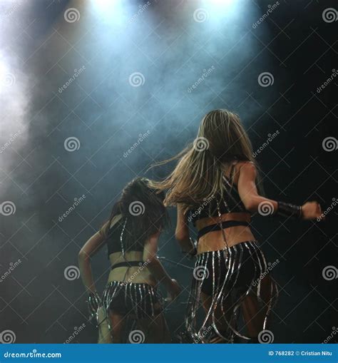 Two Dancers stock photo. Image of sound, twins, music, girl - 768282