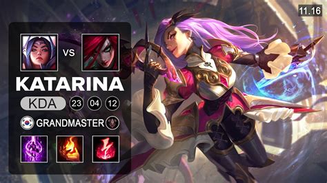 Katarina Mid Vs Irelia Kr Grandmaster Patch 11 16 Youtube