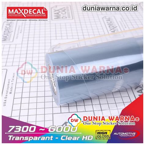 Maxdecal G Transparent Clear Hd Dunia Warna Stiker Toko