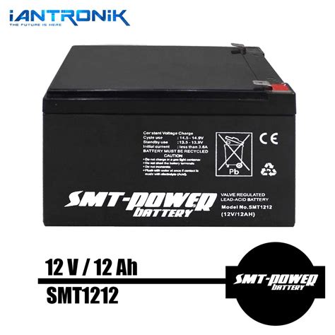 Jual Battery Aki SMT1212 12v 12ah VRLA Kering MF SLA Baterai UPS SMT