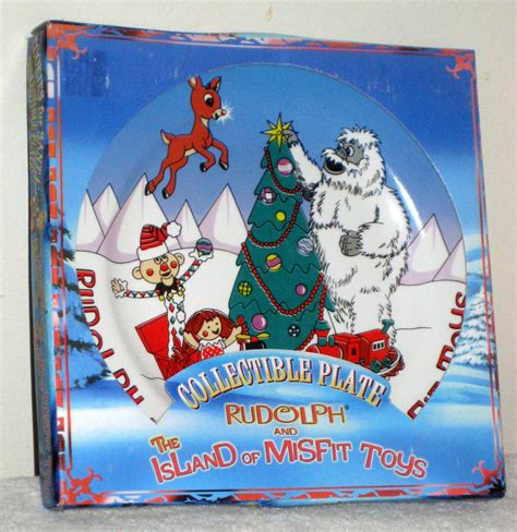 Rudolph & the Island of Misfit Toys Cookies For Santa Plate Ceramic NIP