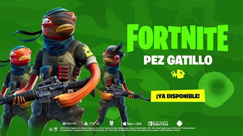 Nueva Skin Pez Gatillo En La Tienda De Fortnite Youtube