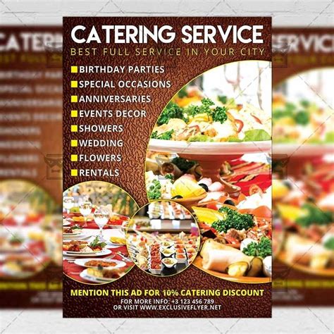 Catering Food A5 Flyer Template Exclsiveflyer Free And Premium