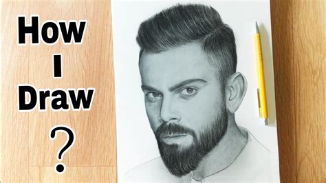 How I Draw Virat Kohli Step By Step Part Youtube