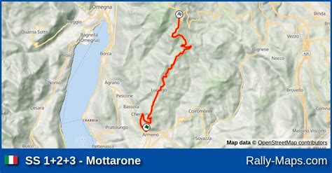 SS 1 2 3 Mottarone Stage Map Rally 111 Minuti Rally Del Rubinetto