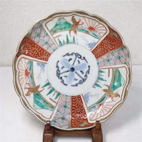 Antique IMARI Colored Porcelain Plate NANASUN ZARA In Edo Period Imari