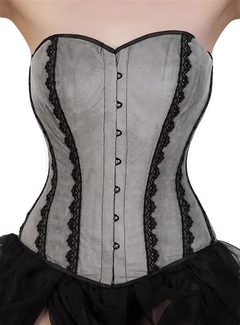 Velvet Corset Gray