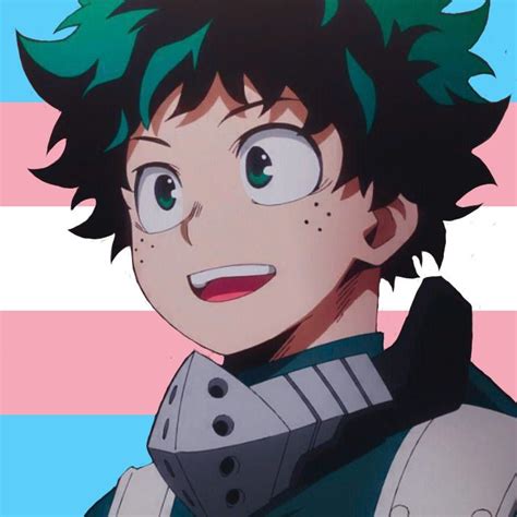 Izuku Midoriya Trans Flag Izuku Midoriya Transexualidade Bandeira Trans