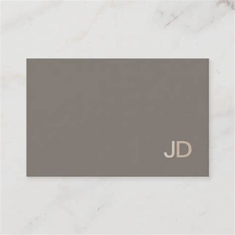 Elegant Colors Modern Professional Monogram Plain Business Card Zazzle