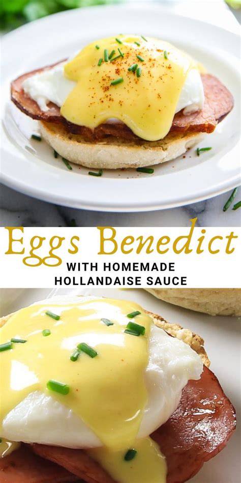 Eggs Benedict With Homemade Hollandaise Sauce Breakfast Brunch Recipes Eggs Benedict Eggs