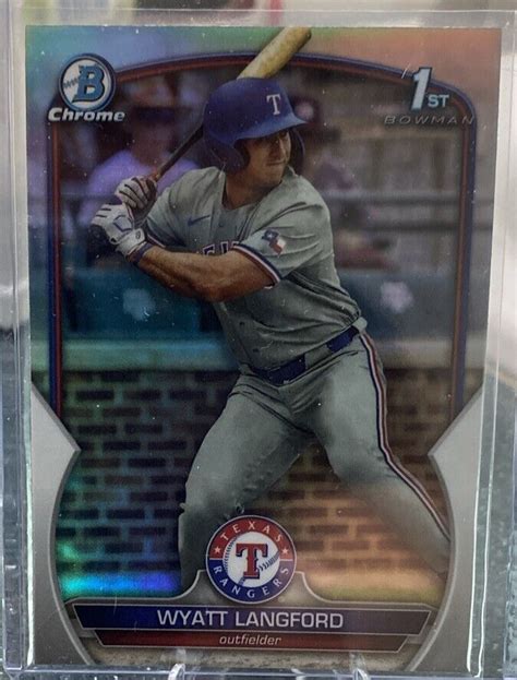 Wyatt Langford Bowman Draft Chrome Bdc St Bowman