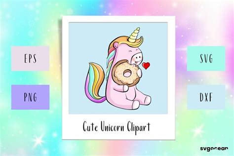 Kawaii Unicorn Svg Clipart Vector Cricut 2130997