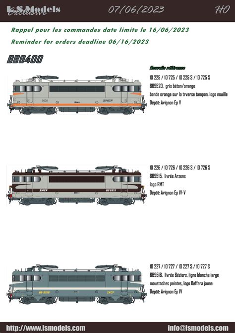 LS Models SNCF BB 9400 Electric Locomotives TrainsDepot Org