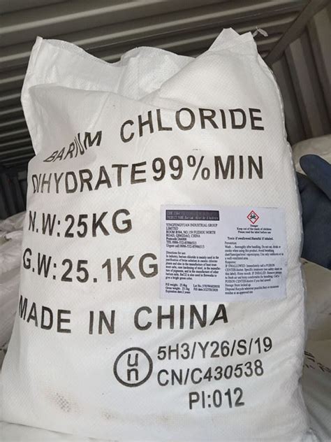 China Barium Chlorid Industrieklasse Hersteller Lieferanten Und Fabrik