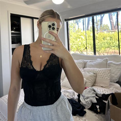 Black Lace Corset Top Brand New Glassons Perf Depop