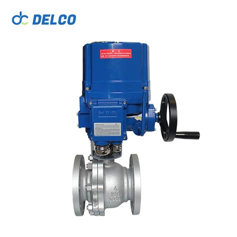 DELCO Explosion Proof Motorized 2 Way Flange Ball Valves