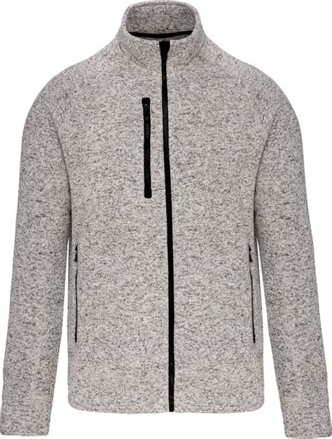 Kariban Heather Herenvest Met Rits K Light Grey Melange Xl Bol