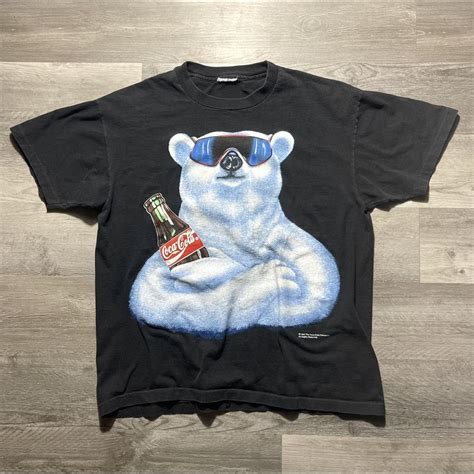 1994 Coca Cola polar bear graphic t-shirt No... - Depop