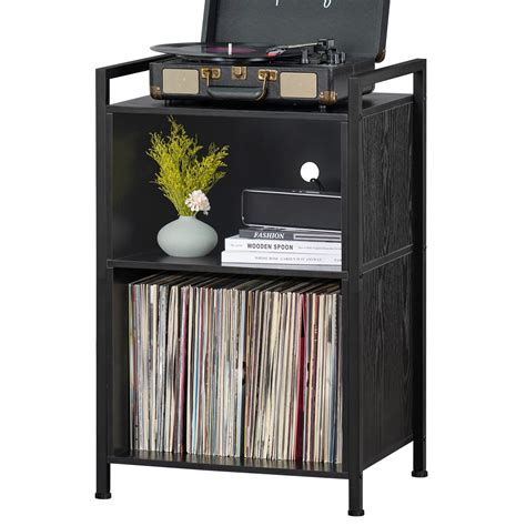 Buy YAHARBO Turntable Stand Record Player Stand 3 Shelf Black Vinyl