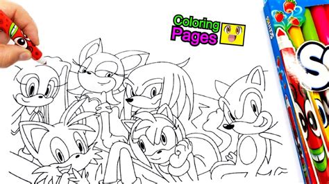 Sonic Team Coloring Pages New Sonic 3tailsknucklesamy Roserouge The Bat Tobu Candyland