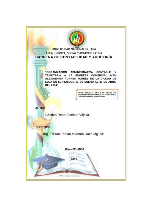 PDF dspace unl edu ec R UNIVERSIDAD NACIONAL DE LOJA ÁREA