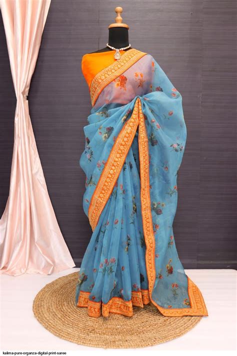 Kalima Pure Organza Digital Print Saree