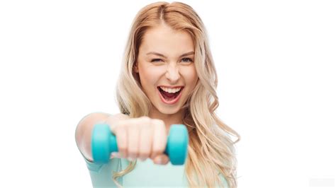 Blonde Fitness Girl Smile Woman 4k HD Wallpaper Rare Gallery