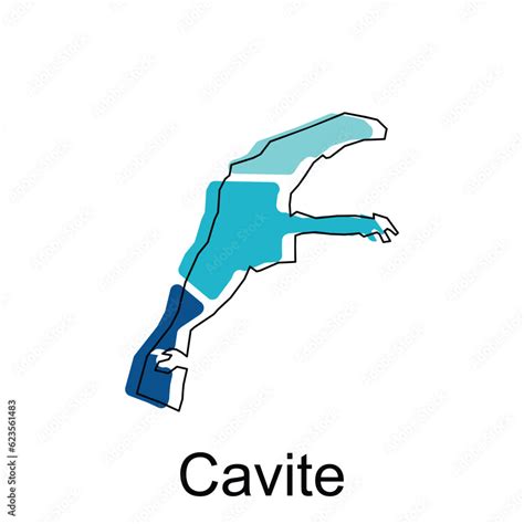 vector map of Cavite modern outline, High detailed vector Philippines ...