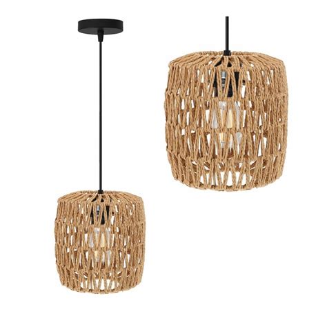 Lampa Sufitowa Wisz Ca Boho Pleciona Sznurkowa Jutowa App Toolight